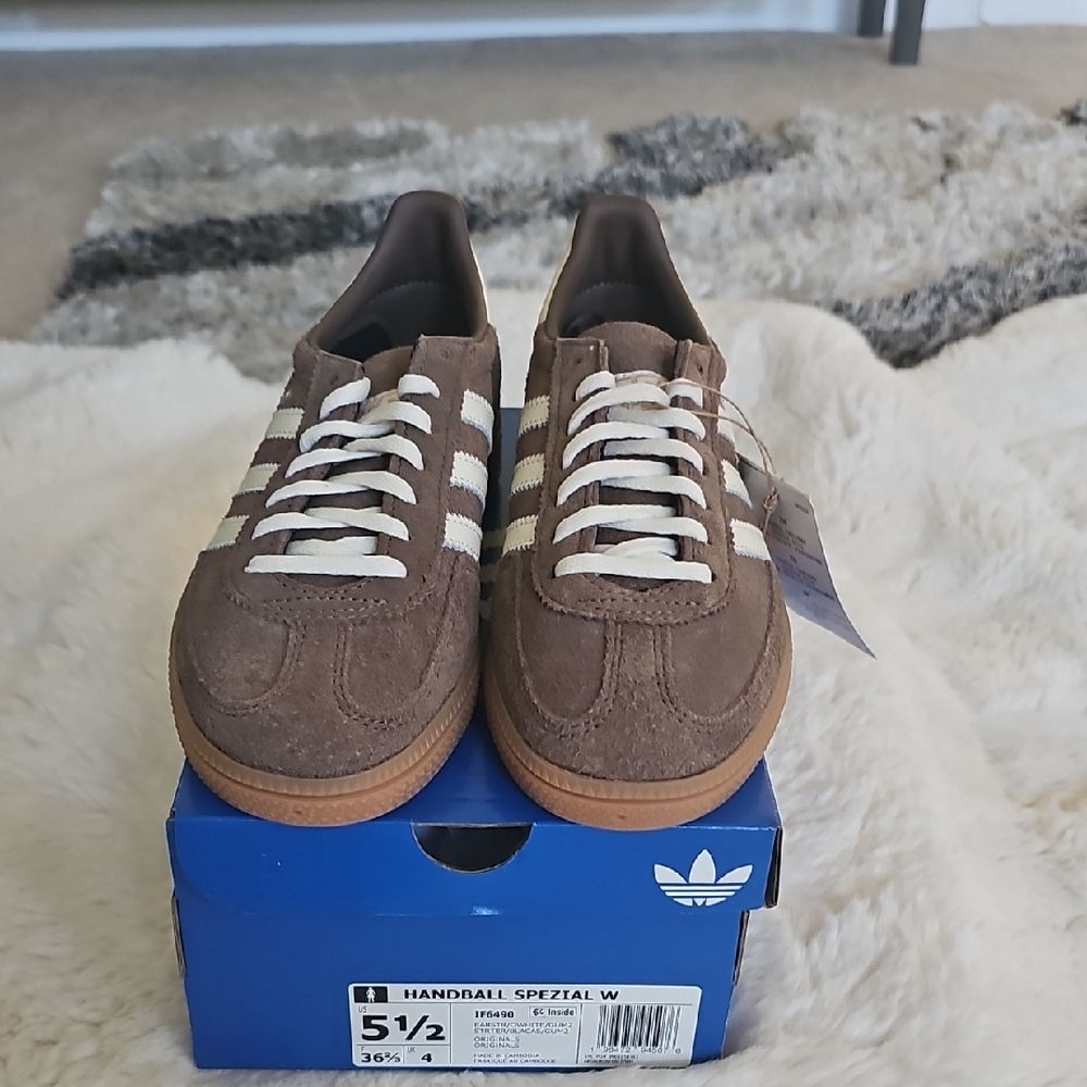 Brand New New Adidas Handball Spezial Brown  Shoes